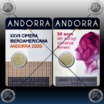 ANDORRA 2 x 2 EURO 2020 (Ibero-American Summit + Female Suffrage) BU